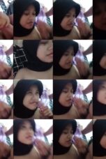 Diva Hijab Hitam Imut Ngocok Sampai Crot